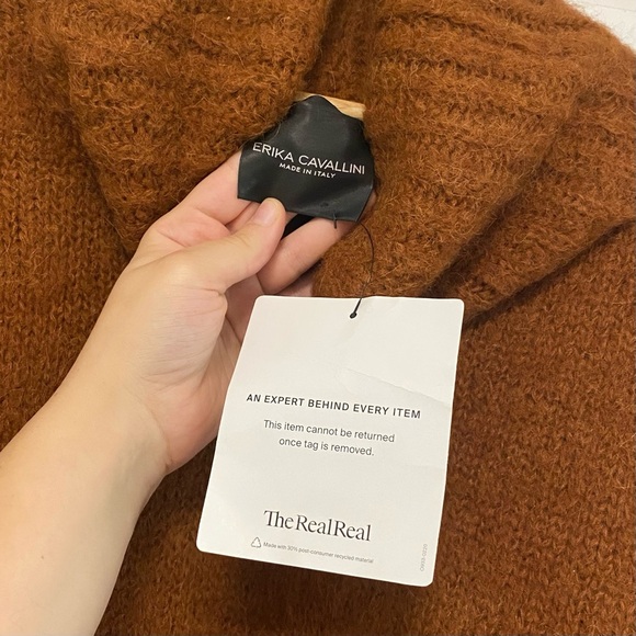 Erika Cavallini Brown Sleeveless Turtleneck Sweater - Picture 5 of 7